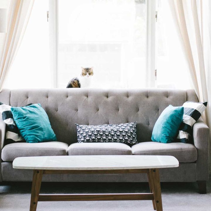 Grey Fabric Sofa